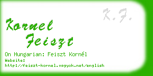kornel feiszt business card
