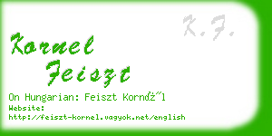 kornel feiszt business card